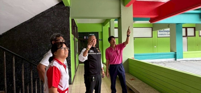 การตรวจสอบสภาพอาคารเรียนและอาคารประกอบของโรงเรียนธนบุรีวรเทพีพลารักษ์ หลังเหตุการณ์แผ่นดินไหว